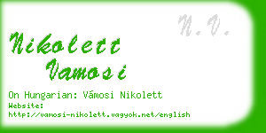 nikolett vamosi business card